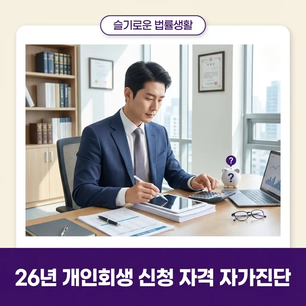 2026년 개인회생 신청 자격 자가진단 채무 조정 법률 상담 팁