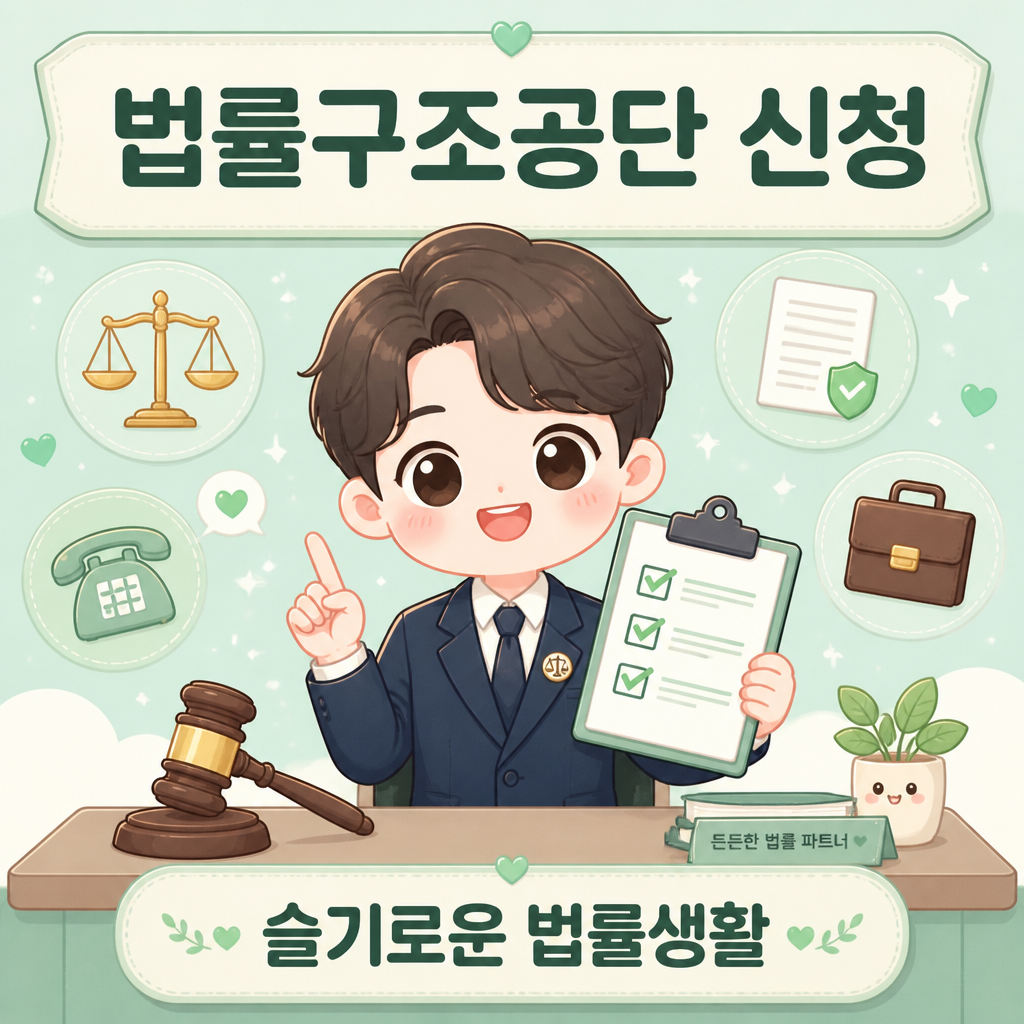 법률구조공단 신청 자격과 절차 안내 일러스트