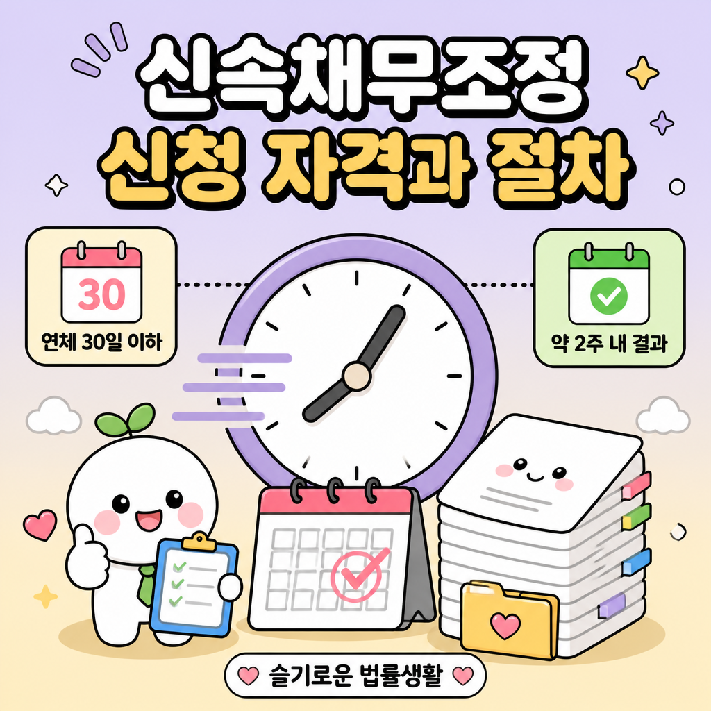 신속채무조정 신청 자격과 절차 인포그래픽