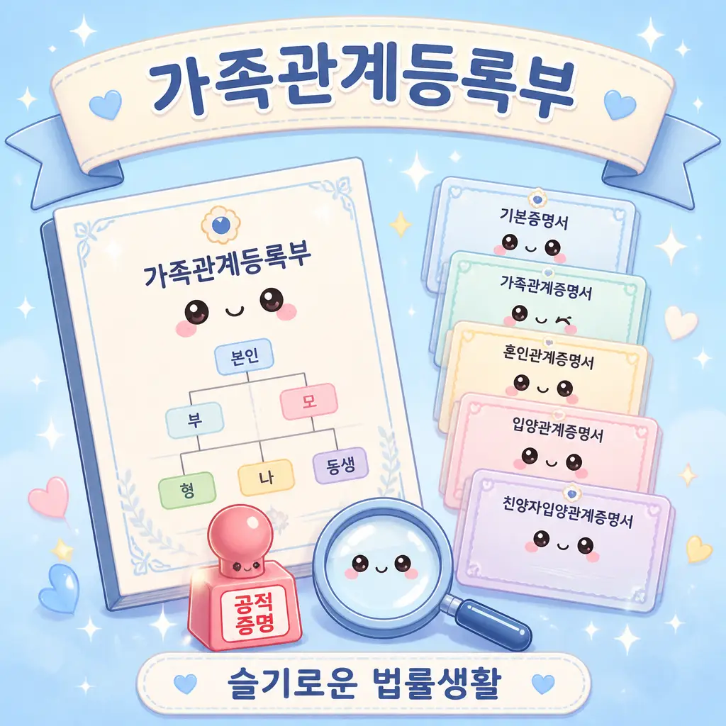 가족관계등록부 증명서 5종과 발급 안내