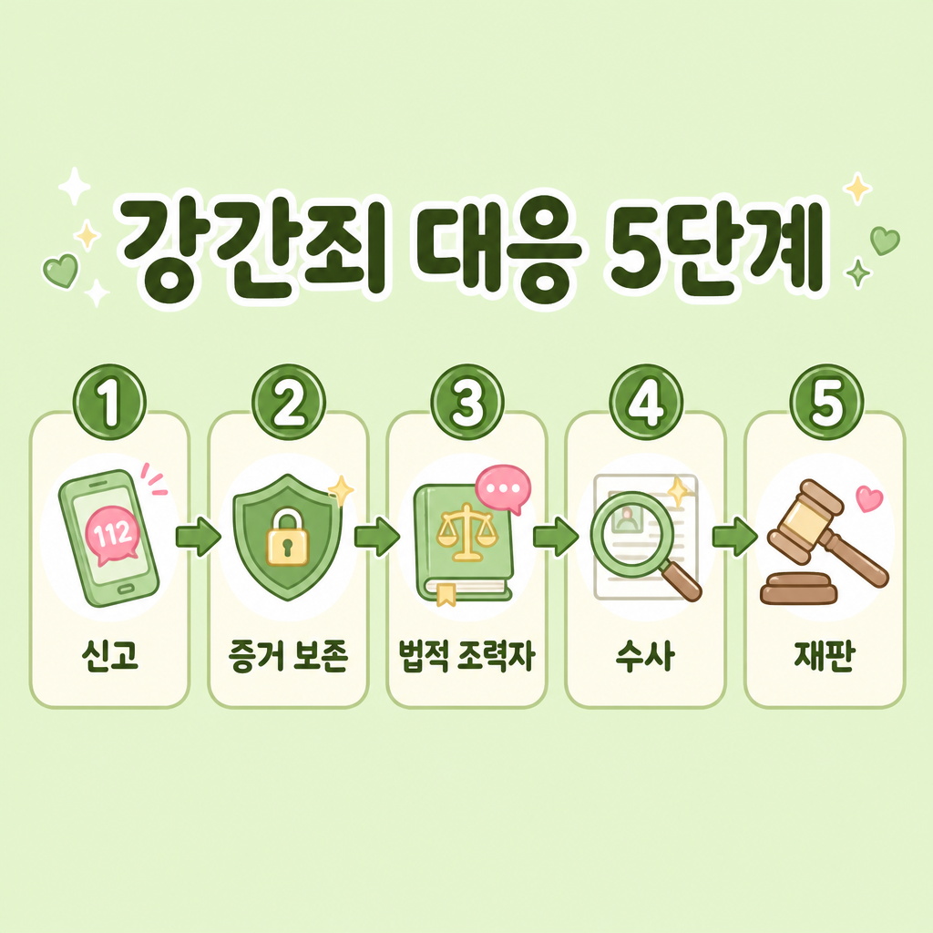 강간죄 대응 5단계 강간죄 피해자 대응 5단계