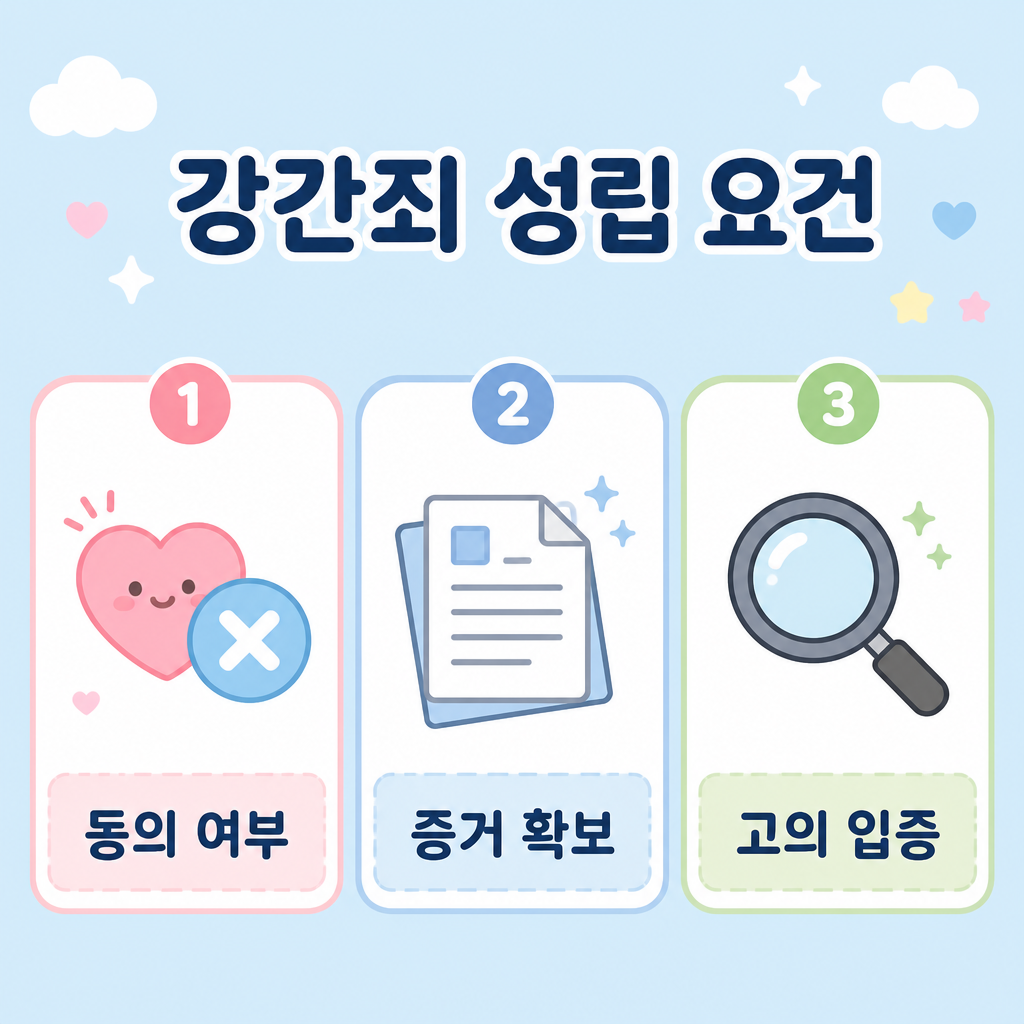 강간죄 성립 요건 강간죄 성립 요건 동의 여부 증거 고의