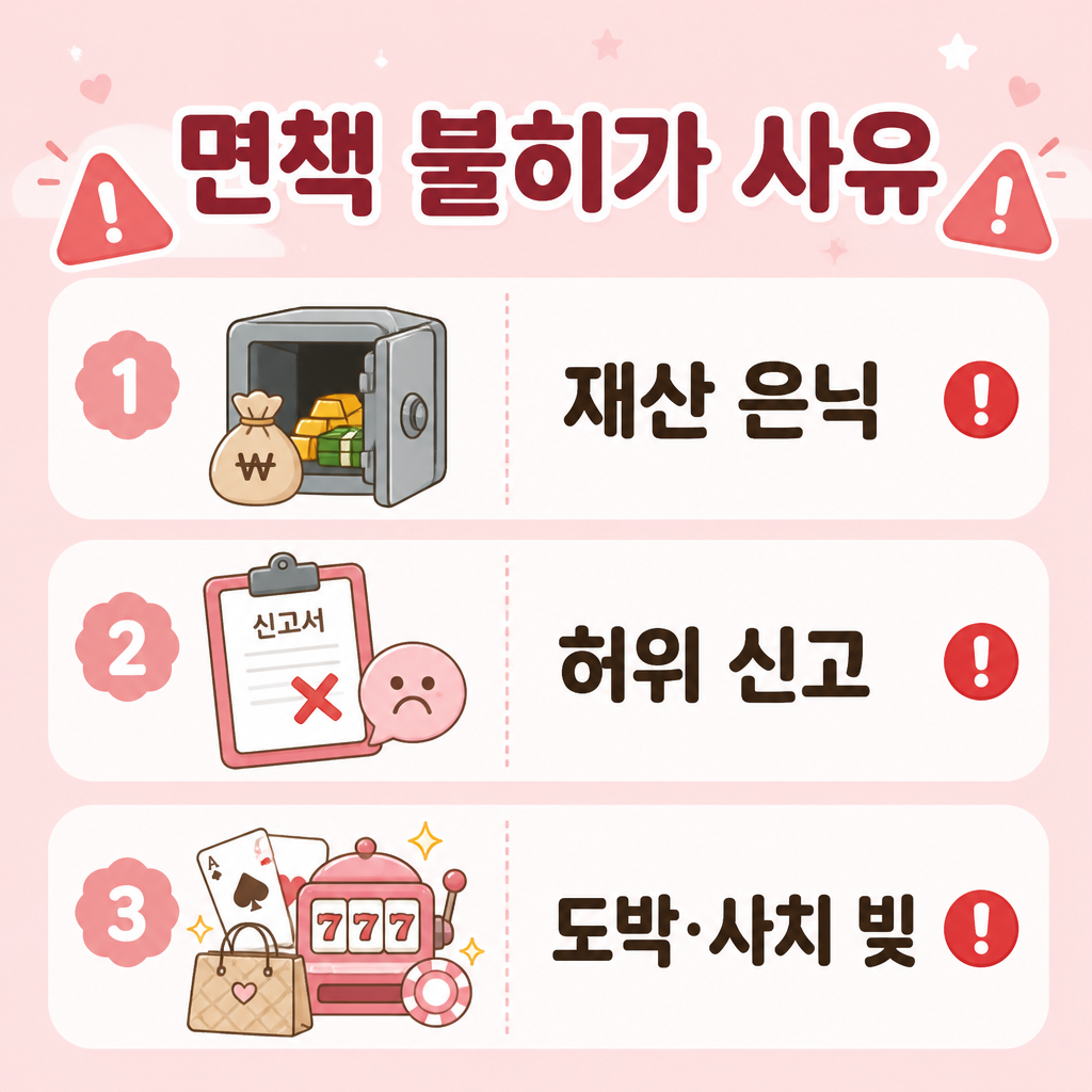 면책 불허가 사유 개인파산 신청 자격 면책 불허가 사유
