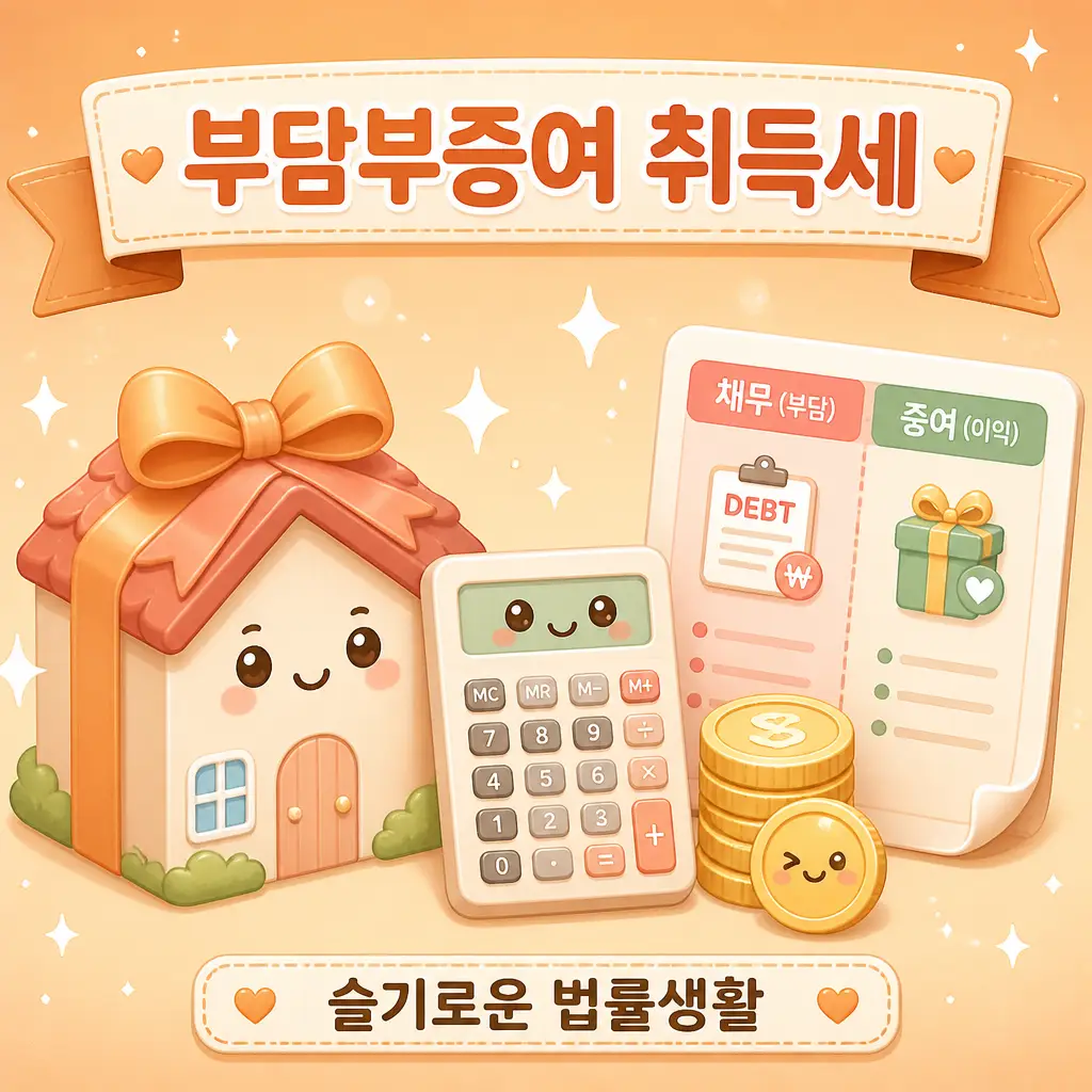 부담부증여 취득세 계산과 세율 안내