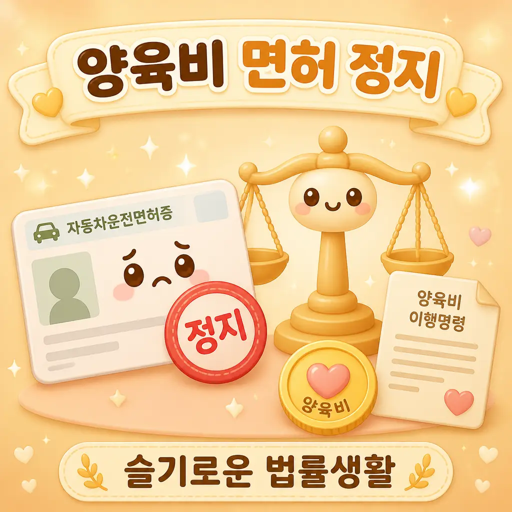 양육비 미지급 운전면허 정지 절차 슬기로운 법률생활