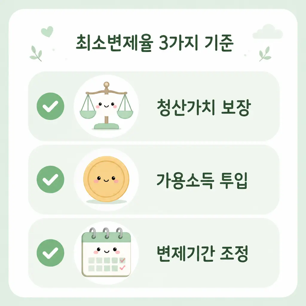 개인회생 최소변제율 청산가치 보장 기준