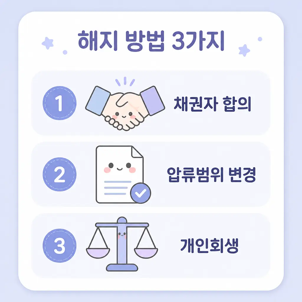 해지 방법 3가지 통장압류 해지 방법 3가지