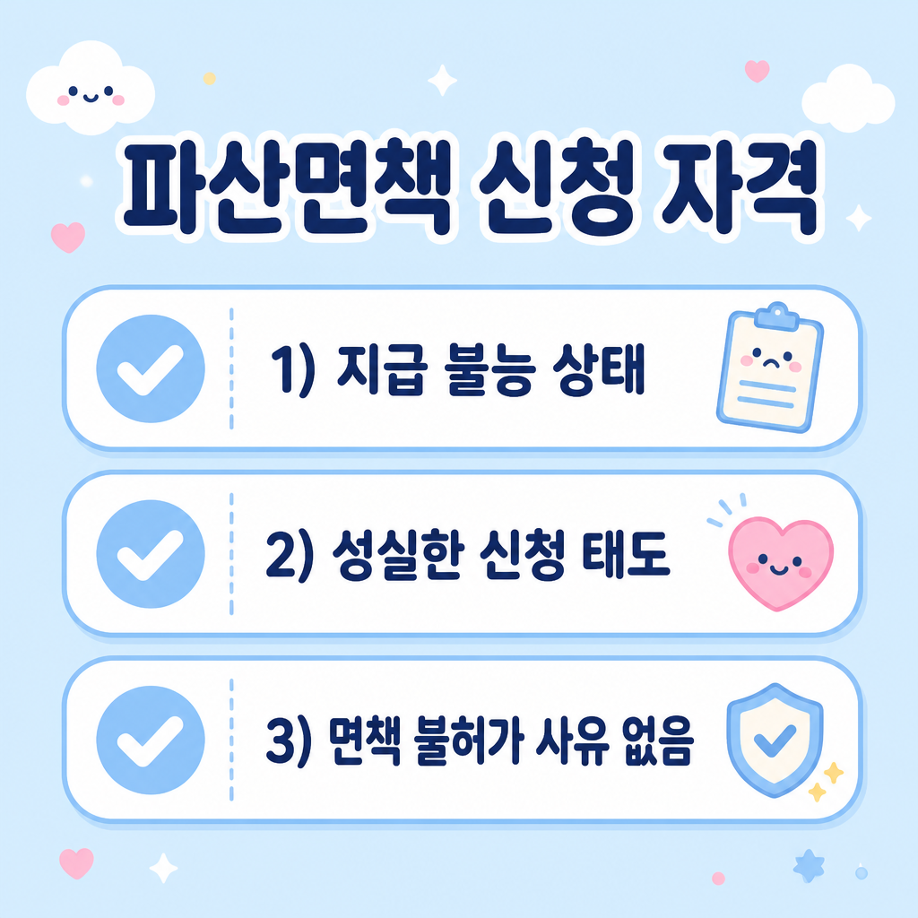 파산면책 신청 자격 지급불능 성실 면책불허가