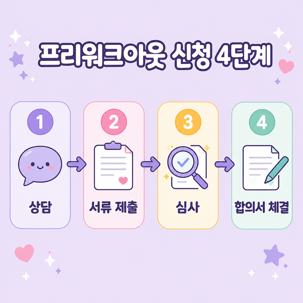 프리워크아웃 신청 4단계 프리워크아웃 신청 4단계 상담 서류 심사 합의