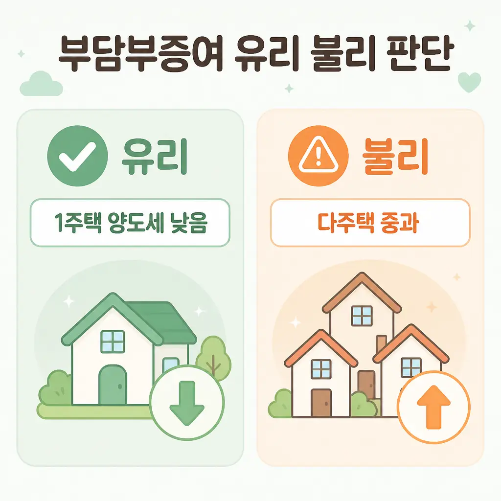 부담부증여 유리 불리 부담부증여 유리 불리 판단 1주택 다주택