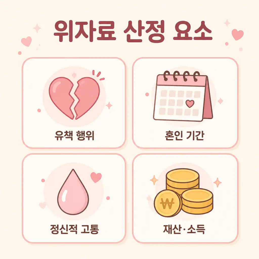 위자료 산정 요소 이혼 위자료 산정 요소