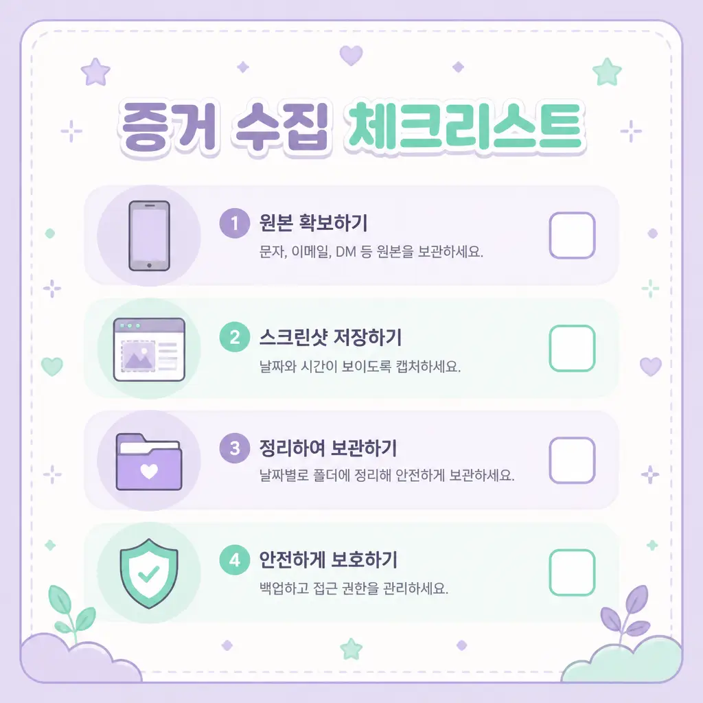 증거 수집 체크리스트 카메라등이용촬영죄 증거 수집 체크리스트